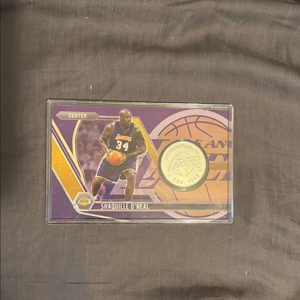 Highland Mint NBA Los Angeles Lakers Shaquille O'Neal Silver Coin Card